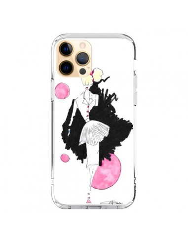 Coque iPhone 12 Pro Max Demoiselle Femme Fashion Mode Rose - Cécile