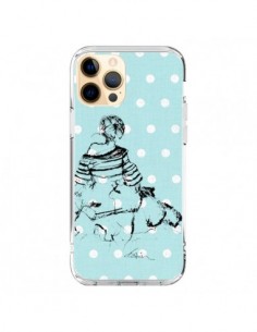 Cover iPhone 12 Pro Max Bozza Donna a Pois Fashion Modaa...