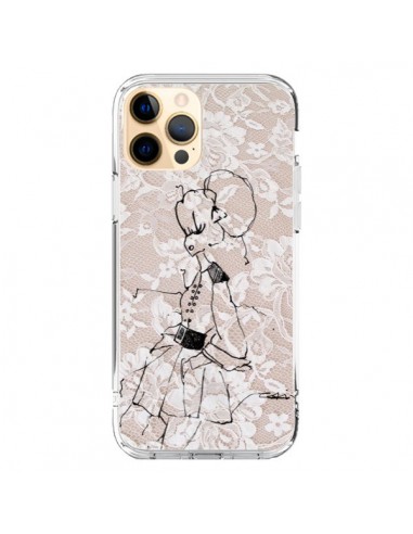 Cover iPhone 12 Pro Max Bozza Donna Pizzo Fashion Mode - Cécile