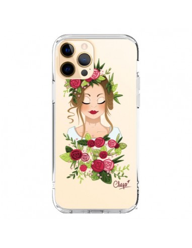 Coque iPhone 12 Pro Max Femme Closed Eyes Fleurs Transparente - Chapo