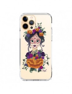 Cover iPhone 12 Pro Max Donna Occhi Chiusi Santa Muerte...