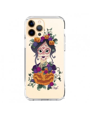 Coque iPhone 12 Pro Max Femme Closed Eyes Santa Muerte Transparente - Chapo