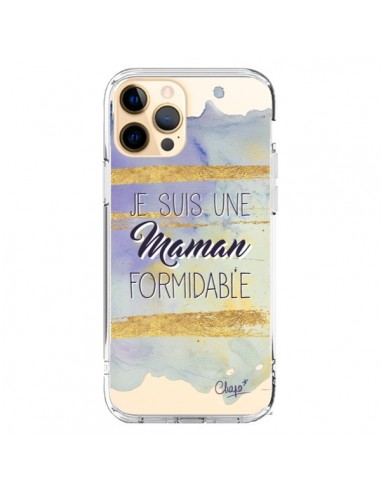 Coque iPhone 12 Pro Max Je suis une Maman Formidable Violet Transparente - Chapo