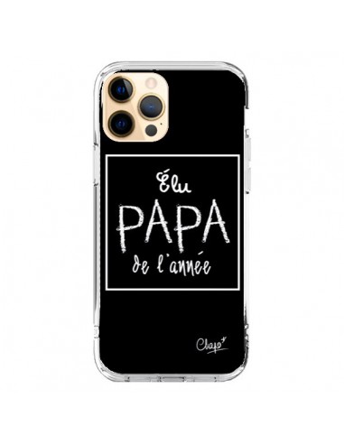 Coque iPhone 12 Pro Max Elu Papa de l'Année Noir - Chapo
