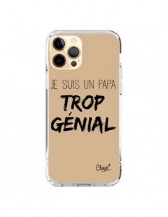Coque iPhone 12 Pro Max Je suis un Papa trop Génial Beige...