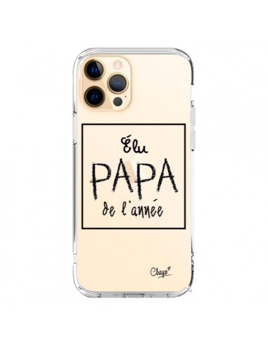 Coque iPhone 12 Pro Max Elu Papa de l'Année Transparente - Chapo