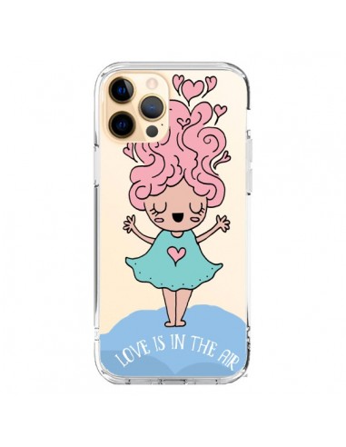Cover iPhone 12 Pro Max Amore Is In The Air Ragazzina Trasparente - Claudia Ramos