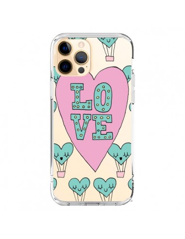 Cover iPhone 12 Pro Max Amore Nuvole Mongolfiera Trasparente - Claudia Ramos