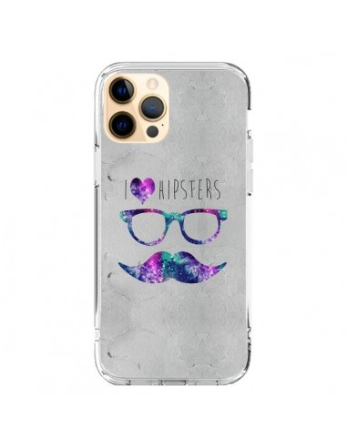 Coque iPhone 12 Pro Max I Love Hipsters - Eleaxart