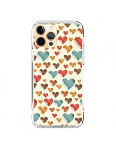 Coque iPhone 12 Pro Max Coeurs Color_s - Eleaxart