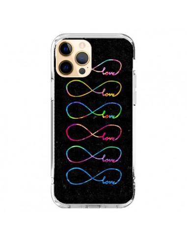 Coque iPhone 12 Pro Max Love Forever Infini Noir - Eleaxart