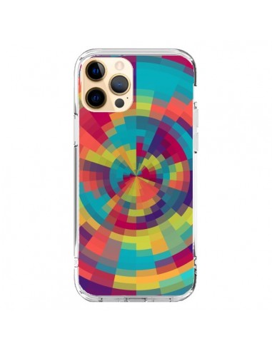 iPhone 12 Pro Max Case Color Spiral Red Green - Eleaxart