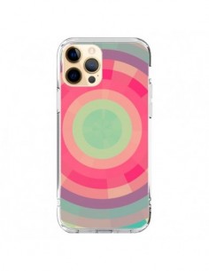 iPhone 12 Pro Max Case Color Spiral Green Pink - Eleaxart