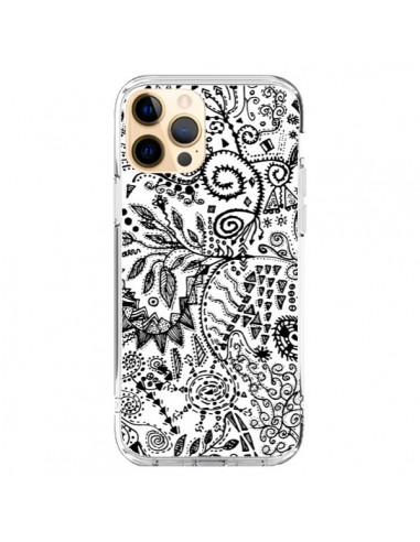 iPhone 12 Pro Max Case Aztec Black and White - Eleaxart