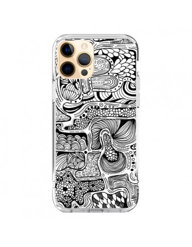 iPhone 12 Pro Max Case Reflet Black and White - Eleaxart