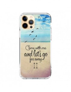 Cover iPhone 12 Pro Max Let's Go Far Away Spiaggia -...