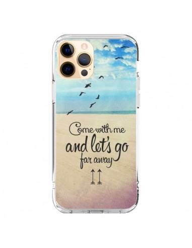 Coque iPhone 12 Pro Max Let's Go Far Away Beach Plage - Eleaxart