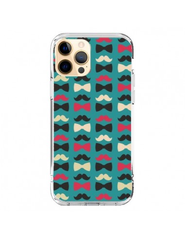 iPhone 12 Pro Max Case Hipster Moustache Bow Tie - Eleaxart