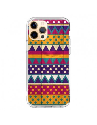 Coque iPhone 12 Pro Max Mexican Triangle Aztec Azteque - Eleaxart