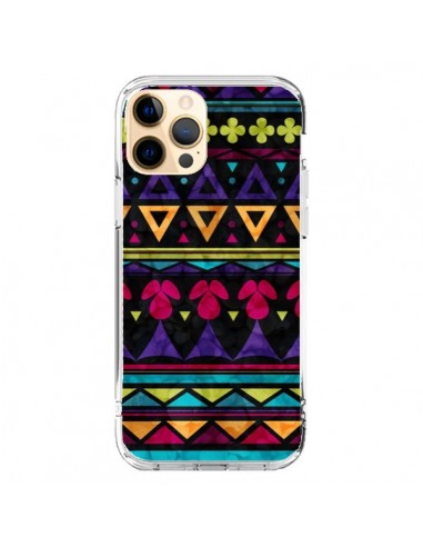Coque iPhone 12 Pro Max Triangles Pattern Azteque - Eleaxart