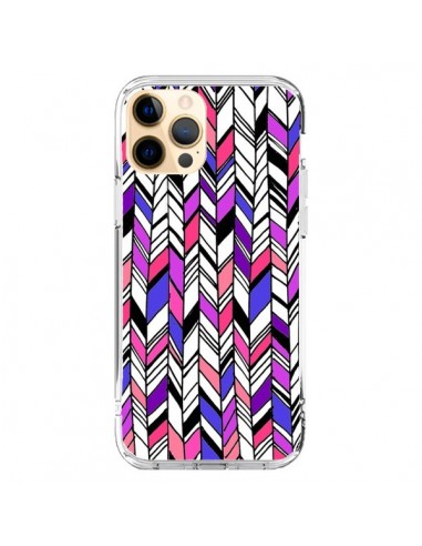 Coque iPhone 12 Pro Max Graphic Azteque Rose Violet -  Léa Clément