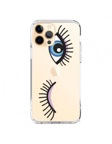 iPhone 12 Pro Max Case Eyes Blue Clear - Léa Clément