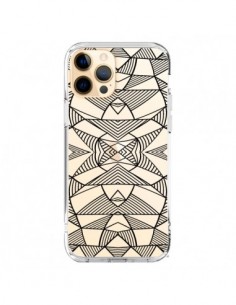 Coque iPhone 12 Pro Max Lignes Miroir Grilles Triangles...