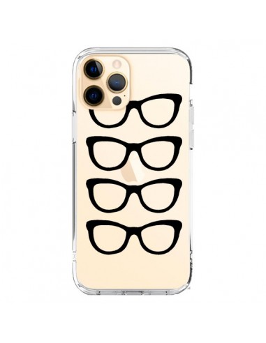Coque iPhone 12 Pro Max Sunglasses Lunettes Soleil Noir Transparente - Project M