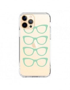 Cover iPhone 12 Pro Max Occhiali da Sole Verde Menta...