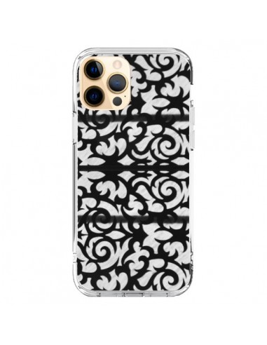 Coque iPhone 12 Pro Max Abstrait Noir et Blanc - Irene Sneddon