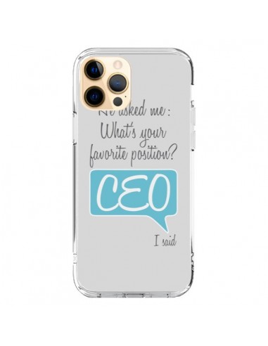 Coque iPhone 12 Pro Max What's your favorite position CEO I said, bleu - Shop Gasoline