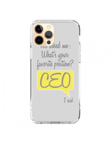 Coque iPhone 12 Pro Max What's your favorite position CEO I said, jaune - Shop Gasoline