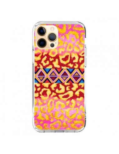 Coque iPhone 12 Pro Max Tribal Leopard Rose - Ebi Emporium