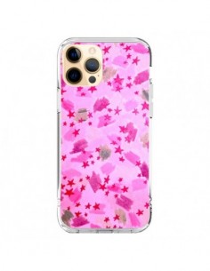 Coque iPhone 12 Pro Max Stars Etoiles Roses - Ebi Emporium