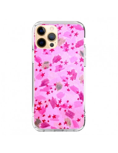 Coque iPhone 12 Pro Max Stars Etoiles Roses - Ebi Emporium