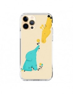 Cover iPhone 12 Pro Max Elefante Cucciolo Giraffa - Jay...