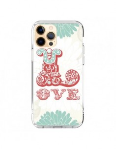 Coque iPhone 12 Pro Max Love Fleurs Flourish - Javier...