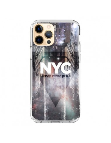 Coque iPhone 12 Pro Max I Love New York City Violet - Javier Martinez