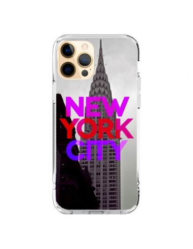 iPhone 12 Pro Max Case New York City Pink Red - Javier Martinez