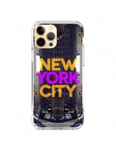 Cover iPhone 12 Pro Max New York City Arancione Viola -...