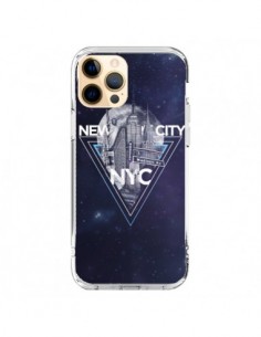 Cover iPhone 12 Pro Max New York City Triangolo Blu -...