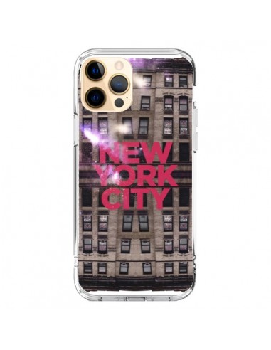 Coque iPhone 12 Pro Max New York City Buildings Rouge - Javier Martinez