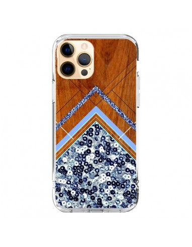 iPhone 12 Pro Max Case Sequin Geometry Wood Aztec Tribal - Jenny Mhairi
