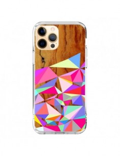 Coque iPhone 12 Pro Max Wooden Multi Geo Bois Azteque...