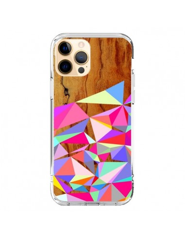 Coque iPhone 12 Pro Max Wooden Multi Geo Bois Azteque Aztec Tribal - Jenny Mhairi