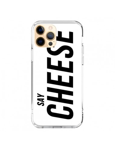 Coque iPhone 12 Pro Max Say Cheese Smile Blanc - Jonathan Perez