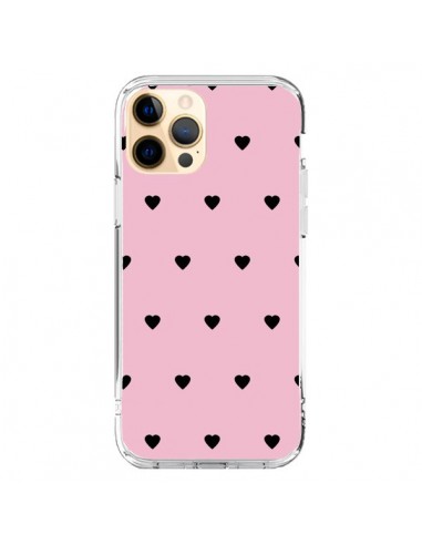 Coque iPhone 12 Pro Max Coeurs Roses - Jonathan Perez