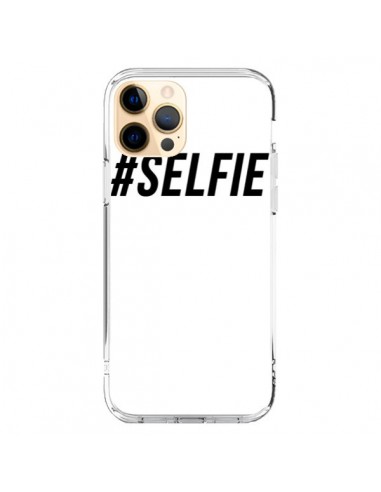 Coque iPhone 12 Pro Max Hashtag Selfie Noir Vertical - Jonathan Perez