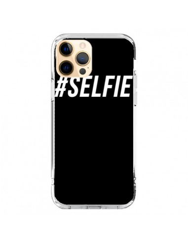 Coque iPhone 12 Pro Max Hashtag Selfie Blanc Vertical - Jonathan Perez