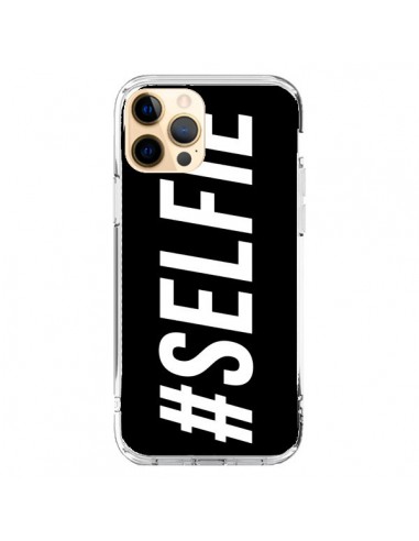 Coque iPhone 12 Pro Max Hashtag Selfie Noir Horizontal - Jonathan Perez